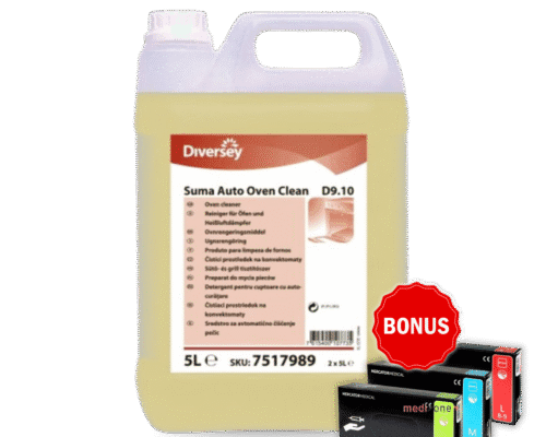 Detergent lichid Auto Oven Clean 5 L Manusi nitril negre S M L 100 buc BONUS